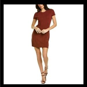 Theory Branteen Sheath Dress Small Oxide Brown NEW NWT